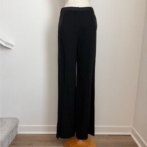 NWT Roberto Cavalli black dress pants trousers suit wide leg pants It. 42 USA S
